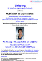 Fulda Einladung Mutmachen bei Depressionen